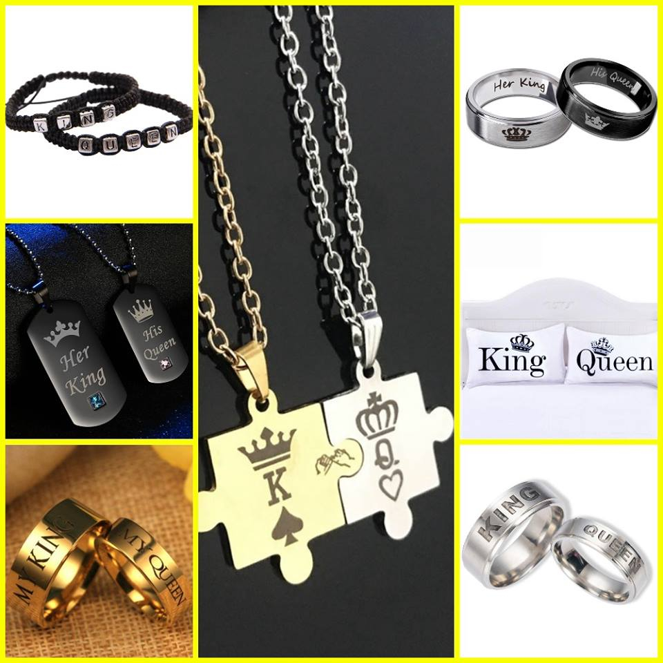 king and queen couples jewlery